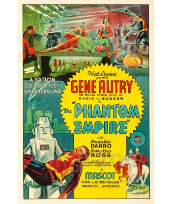 THE PHANTOM EMPIRE FILM Rmas-POSTER/REPRODUCTION d1 AFFICHE VINTAGE une grave pollution 