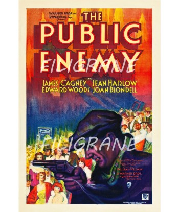 THE PUBLIC ENEMY FILM Rzhe-POSTER/REPRODUCTION d1 AFFICHE VINTAGE basket pas cher