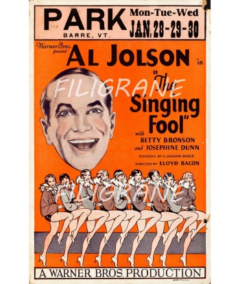 THE SINGING FOOL FILM Rkzl-POSTER/REPRODUCTION d1 AFFICHE VINTAGE À commander