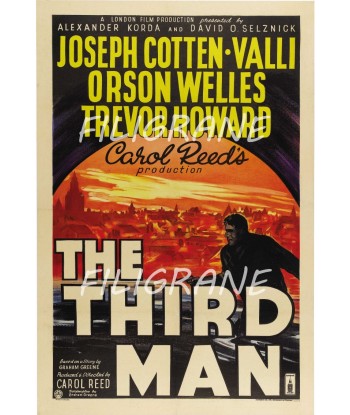 THE THIRD MAN FILM Rzde-POSTER/REPRODUCTION d1 AFFICHE VINTAGE Paris Déstockage Promo