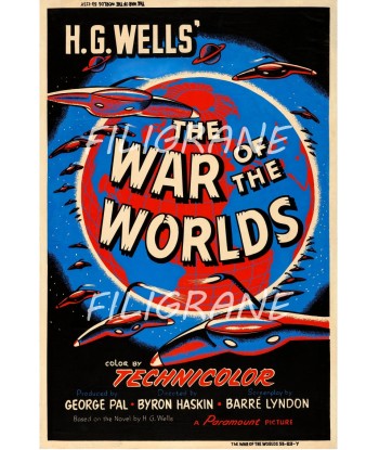 THE WAR of the WORLDS FILM Regv-POSTER/REPRODUCTION d1 AFFICHE VINTAGE vous aussi creer 