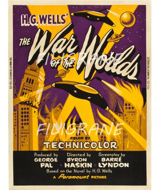 THE WAR of the WORLDS FILM Rqhs-POSTER/REPRODUCTION d1 AFFICHE VINTAGE suggérées chez