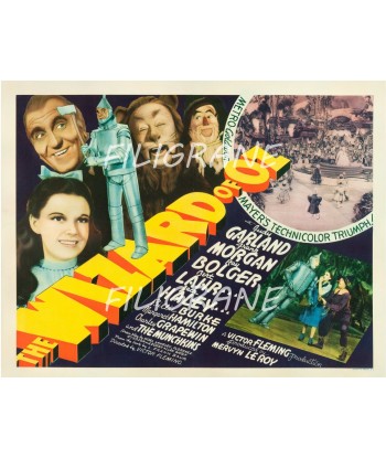 THE WIZARD of OZ FILM Rtkd-POSTER/REPRODUCTION d1 AFFICHE VINTAGE pas cher chine