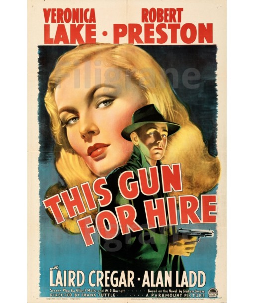 THIS GUN FOR HIRE FILM Rnjp-POSTER/REPRODUCTION d1 AFFICHE VINTAGE paiement sécurisé