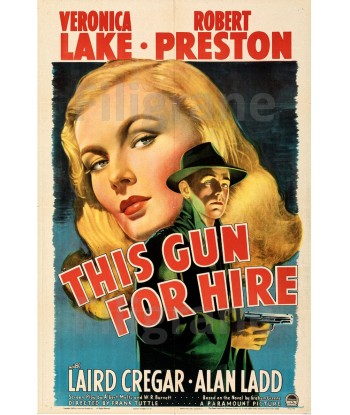 THIS GUN FOR HIRE FILM Rxzu-POSTER/REPRODUCTION d1 AFFICHE VINTAGE france