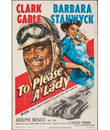 TO PLEASE A LADY FILM Rboi-POSTER/REPRODUCTION d1 AFFICHE VINTAGE la colonne vertébrale