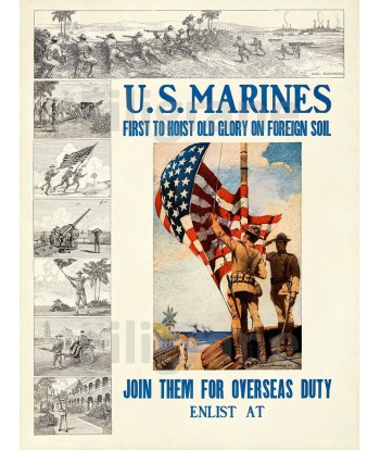 U.S MARINES Ronp-POSTER/REPRODUCTION d1 AFFICHE VINTAGE Comment ça marche