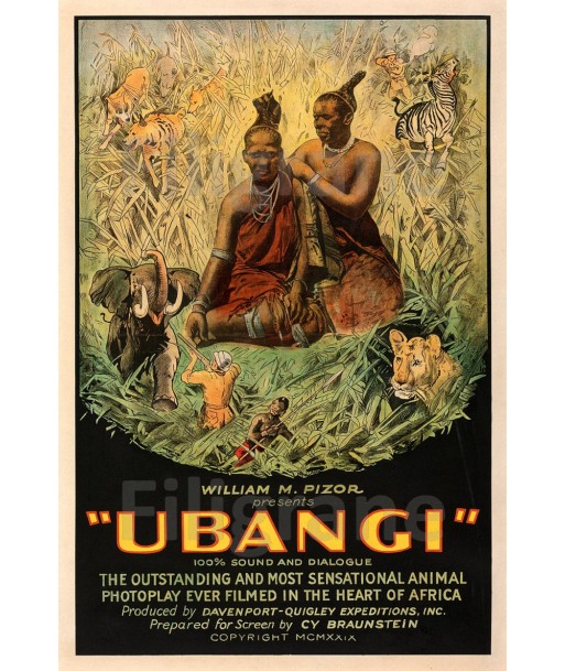 UBANGI FILM Rwhz-POSTER/REPRODUCTION d1 AFFICHE VINTAGE du meilleur 