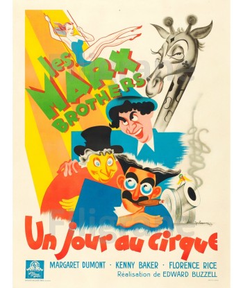 UN JOUR au CIRQUE FILM Raba-POSTER/REPRODUCTION d1 AFFICHE VINTAGE de France