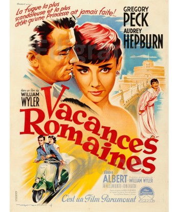 VACANCES ROMAINES FILM Ruog-POSTER/REPRODUCTION d1 AFFICHE VINTAGE 2 - 3 jours ouvrés.