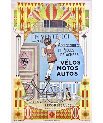 VéLO/CYCLES POTIER  Rekt-POSTER/REPRODUCTION d1 AFFICHE VINTAGE basket pas cher