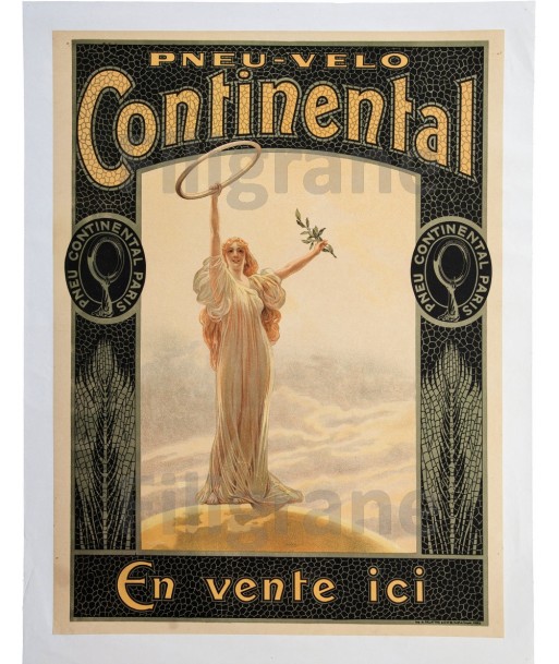 VéLO CONTINENTAL PNEUX VéLOS Renb-POSTER/REPRODUCTION d1 AFFICHE VINTAGE les ctes