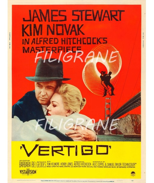 VERTIGO FILM Rmyp-POSTER/REPRODUCTION d1 AFFICHE VINTAGE livraison gratuite