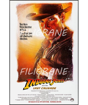 INDIANA JONES FILM Rzyu-POSTER/REPRODUCTION d1 AFFICHE VINTAGE en linge