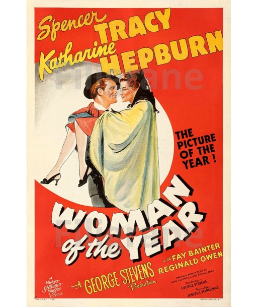 WOMAN of the YEAR FILM Rbyn-POSTER/REPRODUCTION d1 AFFICHE VINTAGE des créatures d'habitude