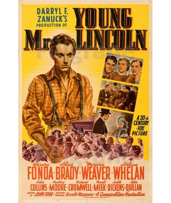 YOUNG Mr LINCOLN FILM Rflf-POSTER/REPRODUCTION d1 AFFICHE VINTAGE vous aussi creer 