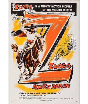 ZORRO RIDES AGAIN FILM Rghf-POSTER/REPRODUCTION d1 AFFICHE VINTAGE prix