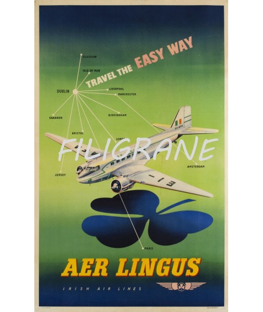 AER LINGUS AVION Rvos-POSTER/REPRODUCTION d1 AFFICHE VINTAGE Profitez des Offres !