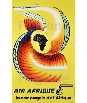 AIR AFRIQUE AVION Rmhv-POSTER/REPRODUCTION d1 AFFICHE VINTAGE une grave pollution 