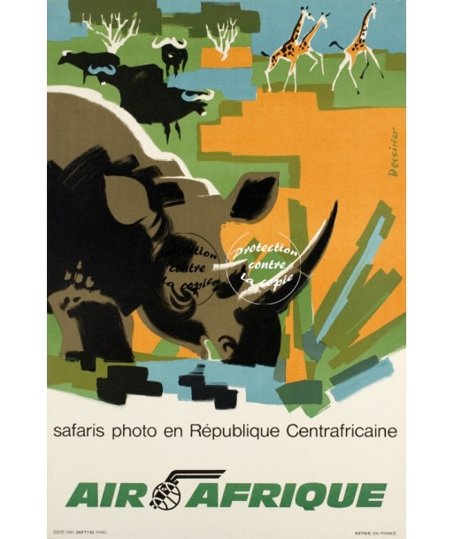 AIRLINES AIR AFRIQUE Rxfd-POSTER/REPRODUCTION d1 AFFICHE VINTAGE Découvrez la collection