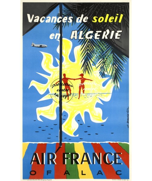 AIRLINES ALGéRIE Rmtg-POSTER/REPRODUCTION d1 AFFICHE VINTAGE français