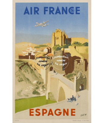 AIRLINES ESPAGNE Rfcuz-POSTER/REPRODUCTION d1 AFFICHE VINTAGE pas chere