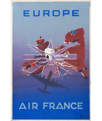 AIRLINES EUROPE Rffmu-POSTER/REPRODUCTION d1 AFFICHE VINTAGE 2024