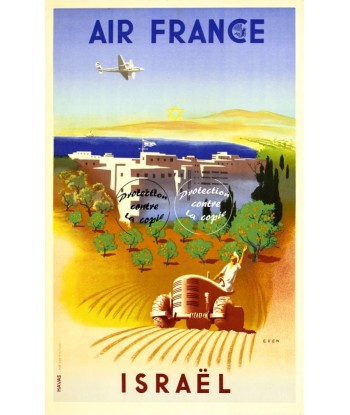 AIRLINES ISRAËL Rfdoe-POSTER/REPRODUCTION d1 AFFICHE VINTAGE de pas cher