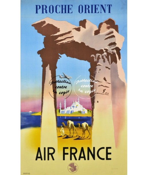 AIRLINES PROCHE ORIENT Rfxai-POSTER/REPRODUCTION d1 AFFICHE VINTAGE shop