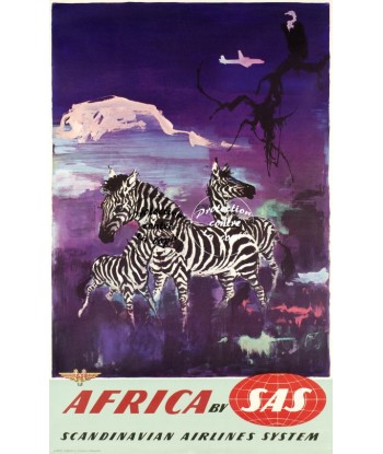 AIRLINES SAS AFRICA Rxfz-POSTER/REPRODUCTION d1 AFFICHE VINTAGE prix