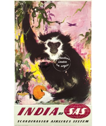 AIRLINES SAS INDIA SINGE Rbsh-POSTER/REPRODUCTION d1 AFFICHE VINTAGE Voir les baskets