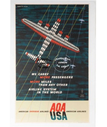 AOA AVION USA Rfxes-POSTER/REPRODUCTION d1 AFFICHE VINTAGE une grave pollution 