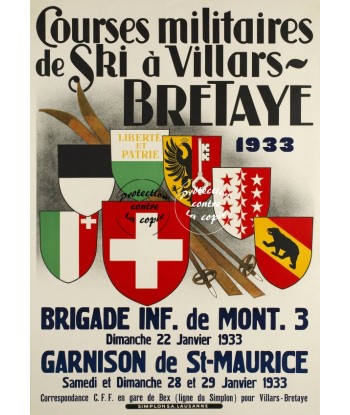 ARMéE VILLARS COURSES MILITAIRES Raq-POSTER/REPRODUCTION d1 AFFICHE VINTAGE Paris Déstockage Promo