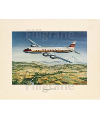 AVION DOUGLAS DC-6B Rmvg-POSTER/REPRODUCTION d1 AFFICHE VINTAGE JUSQU'A -70%! 