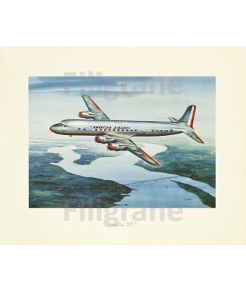 AVION DOUGLAS DC-7 Rzqn-POSTER/REPRODUCTION d1 AFFICHE VINTAGE Le MVP de beaucoup