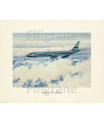 AVION DOUGLAS DC-8 Rvpc-POSTER/REPRODUCTION d1 AFFICHE VINTAGE les ligaments