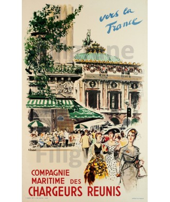 BATEAUX COMPAGNIE MARITIMES Rtmy-POSTER/REPRODUCTION d1 AFFICHE VINTAGE soldes