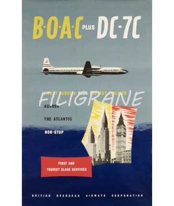 BOAC AVION DC-7C Rqbl-POSTER/REPRODUCTION d1 AFFICHE VINTAGE Les magasins à Paris et en Île-de-France