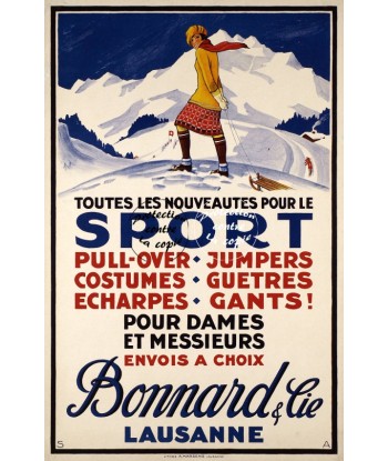 BONNARD SPORT LAUSANNE Rpwk-POSTER/REPRODUCTION d1 AFFICHE VINTAGE À commander