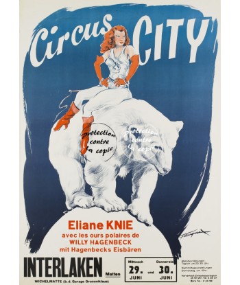 CIRCUS CITY E. KNIE Rfjqb-POSTER/REPRODUCTION d1 AFFICHE VINTAGE Jusqu'à 80% De Réduction