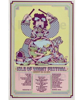 ISLE of WIGHT FESTIVAL 70 Rhmo-POSTER/REPRODUCTION d1 AFFICHE VINTAGE 2023