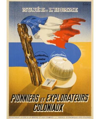 EXPO MUSéE de L'HOMME COLONIAUX Ripm-POSTER/REPRODUCTION d1 AFFICHE VINTAGE ou a consommer sur place