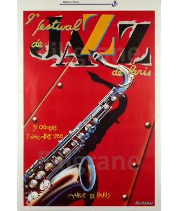 FESTIVAL JAZZ PARIS 1988 Rckp-POSTER/REPRODUCTION d1 AFFICHE VINTAGE Pour