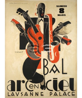 FÊTES BAL ARC en CIEL LAUSANNE Rfhbs-POSTER/REPRODUCTION d1 AFFICHE VINTAGE JUSQU'A -70%! 