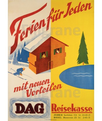 FÊTES DAG FERIEN FÜR JEDEN Rtan-POSTER/REPRODUCTION d1 AFFICHE VINTAGE suggérées chez