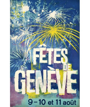 FêTES de GENèVE Rtzw-POSTER/REPRODUCTION d1 AFFICHE VINTAGE est présent 