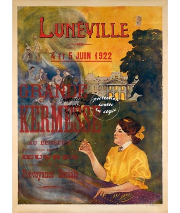 FÊTES LUNéVILLE KERMESSE 1922 Rfnex-POSTER/REPRODUCTION d1 AFFICHE VINTAGE les muscles