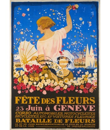 GENèVE FêTES FLEURS Rflvs-POSTER/REPRODUCTION d1 AFFICHE VINTAGE solde