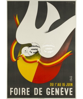 GENèVE FOIRE 1946 Rfoar-POSTER/REPRODUCTION d1 AFFICHE VINTAGE Venez acheter