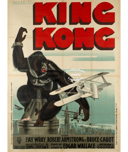 KING KONG FILM Rfarx-POSTER/REPRODUCTION d1 AFFICHE VINTAGE pas chere